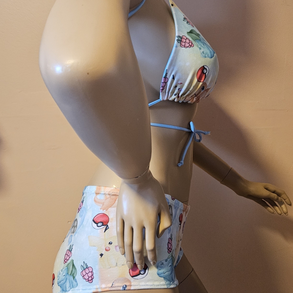 Pokemon Colorful Cartoon Print Bikini - Picture 9 of 9